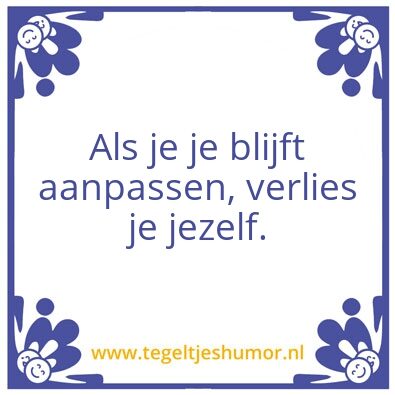 Tegeltje: Ik
