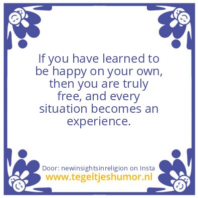 Tegeltje: Life is fun again