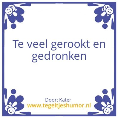 Tegeltje: Kater