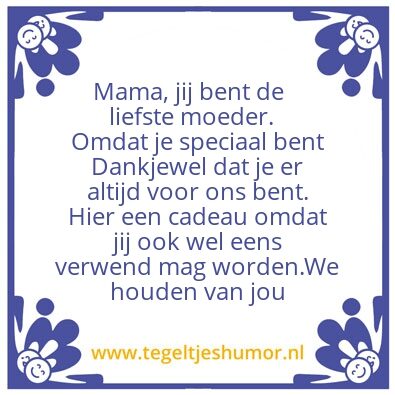 Tegeltje: Mama