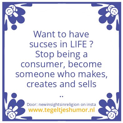 Tegeltje: The Life You Want..