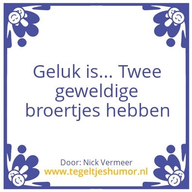 Tegeltje: Geluk