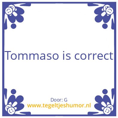 Tegeltje: T