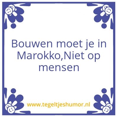Tegeltje: Mootje
