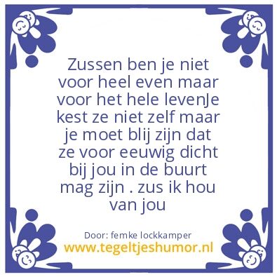 Tegeltje: zussen