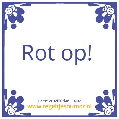 Tegeltje: kut