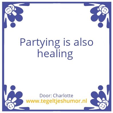 Tegeltje: Party