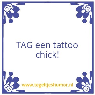 Tegeltje: Tattoo