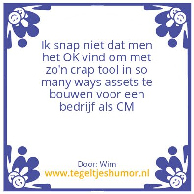 Tegeltje: Wim over OS
