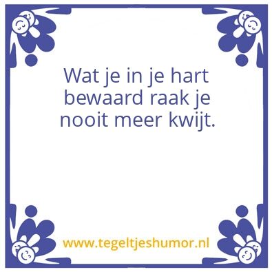 Tegeltje: Herinnering
