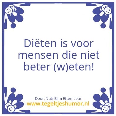 Tegeltje: NutriSlim