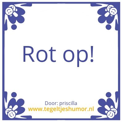 Tegeltje: kut