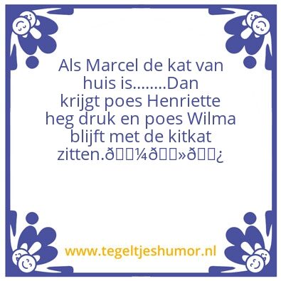 Tegeltje: De Kat
