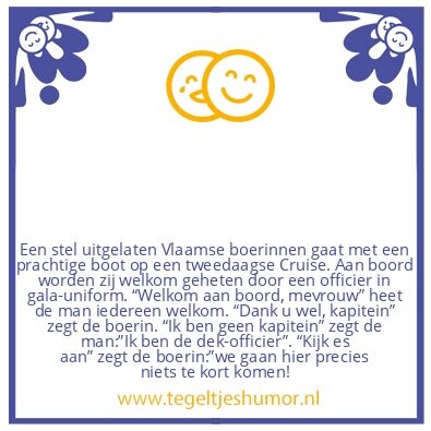 Tegeltje: Op cruise