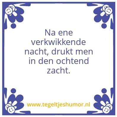 Tegeltje: !