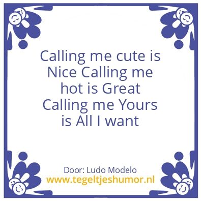 Tegeltje: Calling Me
