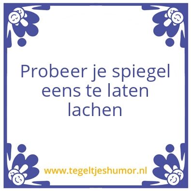 Tegeltje: Lachen