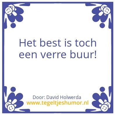 Tegeltje: Buur