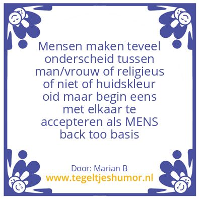 Tegeltje: Marian Borg