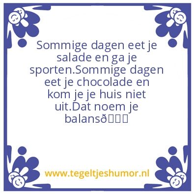 Tegeltje: Balans