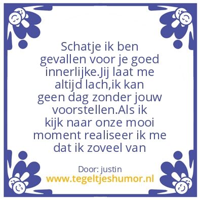 Tegeltje: love my schatje #1