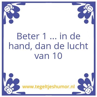 Tegeltje: …