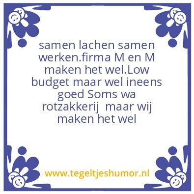Tegeltje: werken?????
