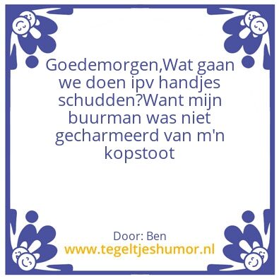 Tegeltje: gewoon leuk