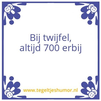 Tegeltje: Moeilijke keuzes in het leven