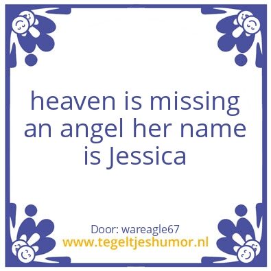 Tegeltje: jessica