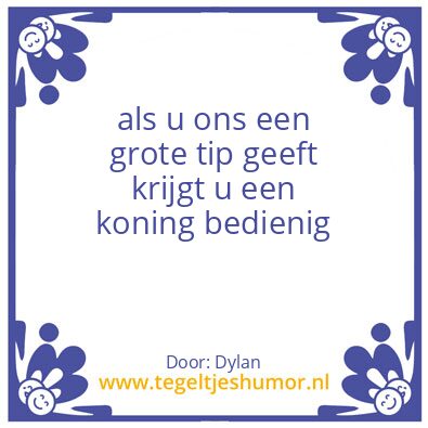 Tegeltje: leuk