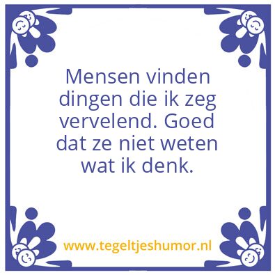 Tegeltje: Gedachten