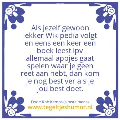 Tegeltje: Slimste Mens Wikpedia