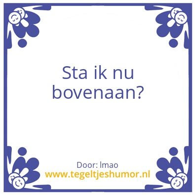 Tegeltje: lmao