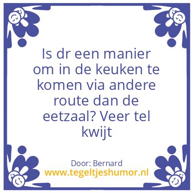 Tegeltje: Keuken