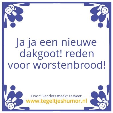Tegeltje: Dakgoot