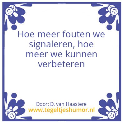 Tegeltje: Fouten maken