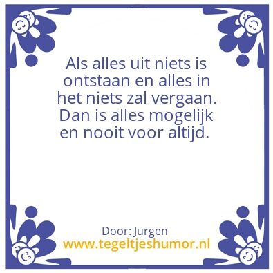 Tegeltje: Verhiggs