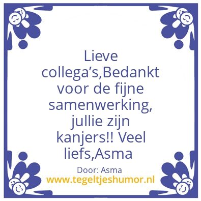 Tegeltje: Kanjers