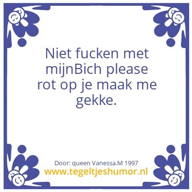 Tegeltje: niet sollen met mijn