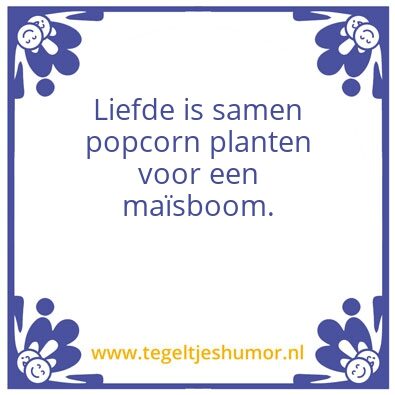 Tegeltje: Mais