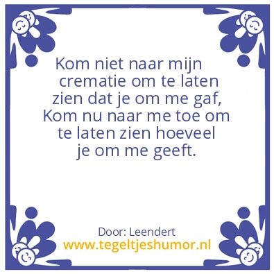 Tegeltje: harde waarheid
