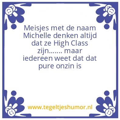Tegeltje: High class
