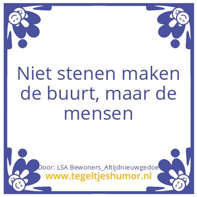 Tegeltje: Gemeenschapskracht