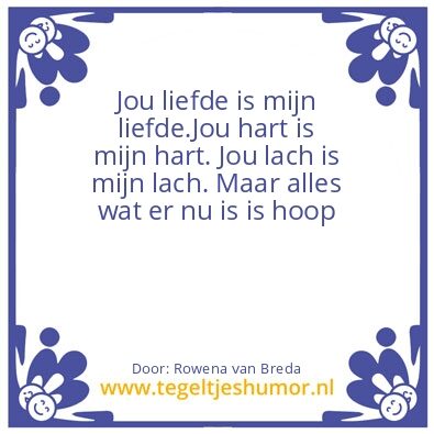 Tegeltje: liefdestegeltje