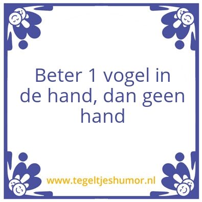 Tegeltje: Vogeltjestegel
