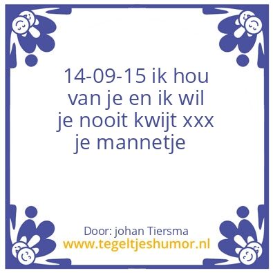 Tegeltje: relatie