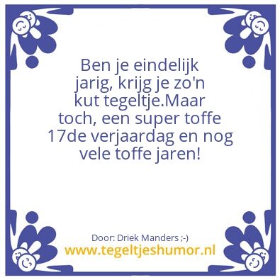 Tegeltje: Verjaardag