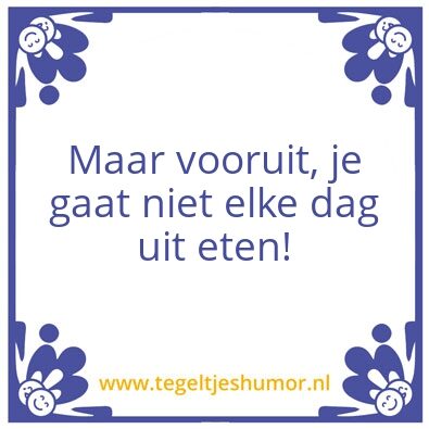 Tegeltje: Vooruit!