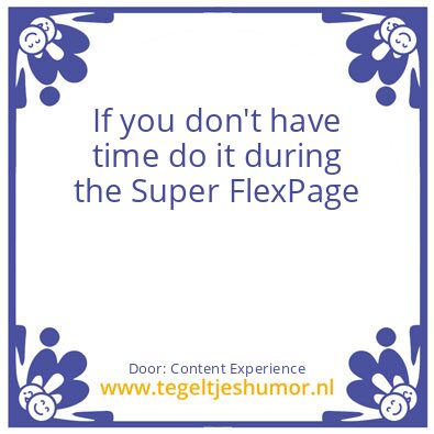 Tegeltje: Super FlexPage